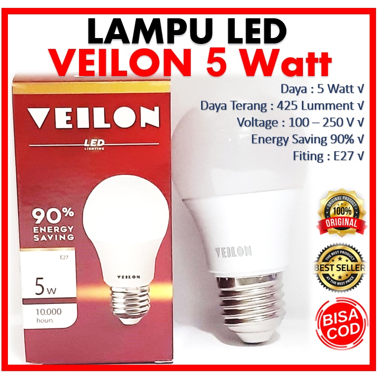 Lampu Led 5watt Veilon Bulat