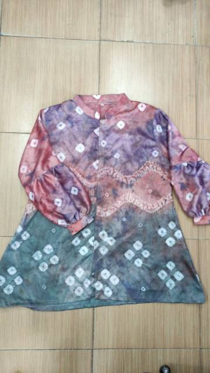 [cod] Blus Tunik Batik Jumputan Sriwijaya | Seragaman