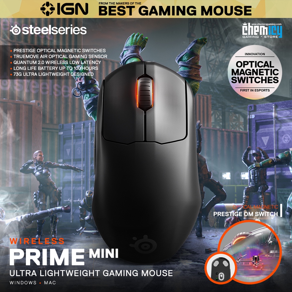 Steelseries Prime Mini Wireless Ultra-Lightweight Gaming Mouse