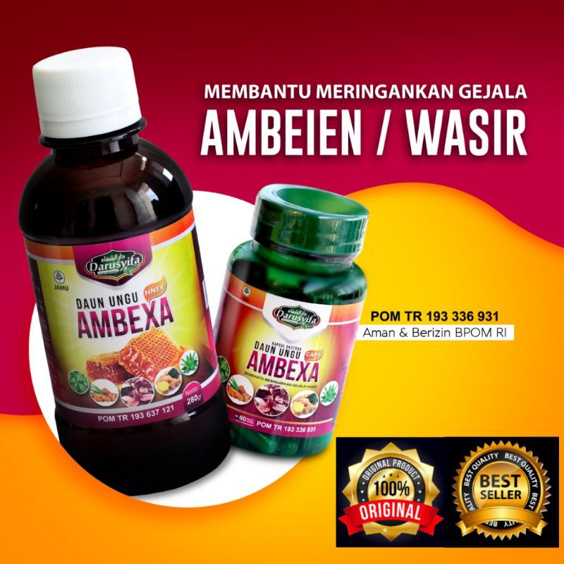 AMBEXA KAPSUL DAN MADU OBAT WASIR AMBEIEN