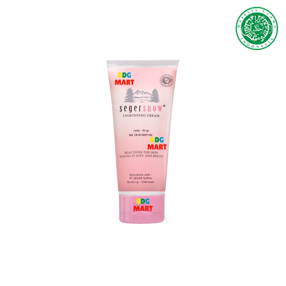 Haslin Seger Snow Skin Lightening Cream Pink Tube Halal MUI - 60gr