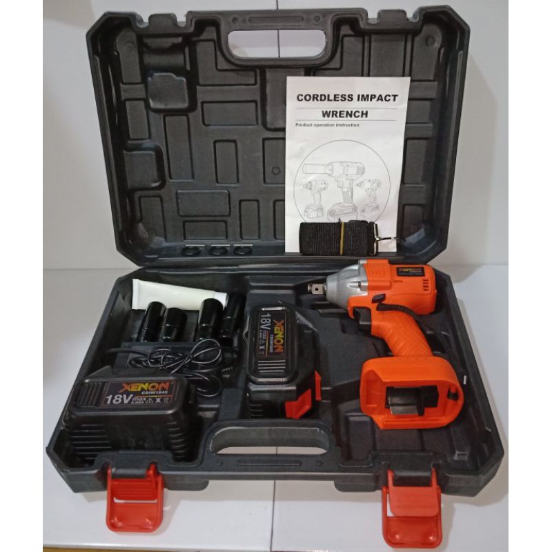 XENON CDIW1845 Cordless Impact Wrench 18V Baterei - Bor Pembuka Baut Roda Charge - Bor Impact