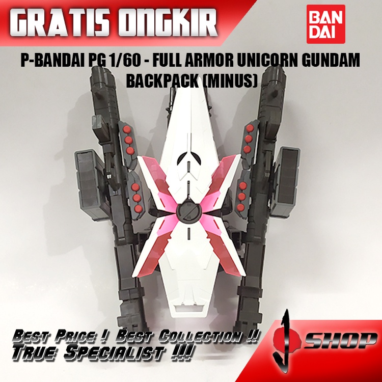 P-BANDAI PG 1/60 FULL ARMOR UNICORN GUNDAM BACKPACK (MINUS)
