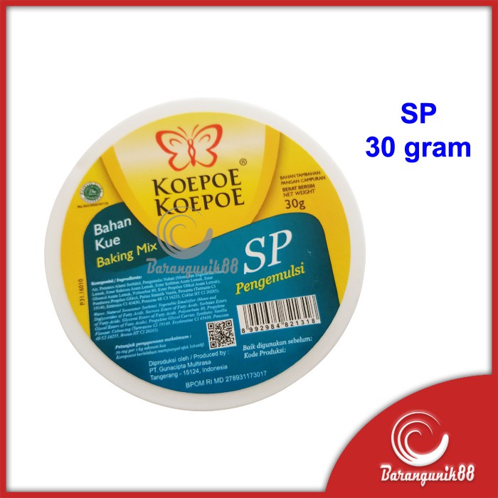 Koepoe Koepoe SP Pengemulsi Pengembang Baking Mix 30 gram Bahan Kue Kupu Kupu