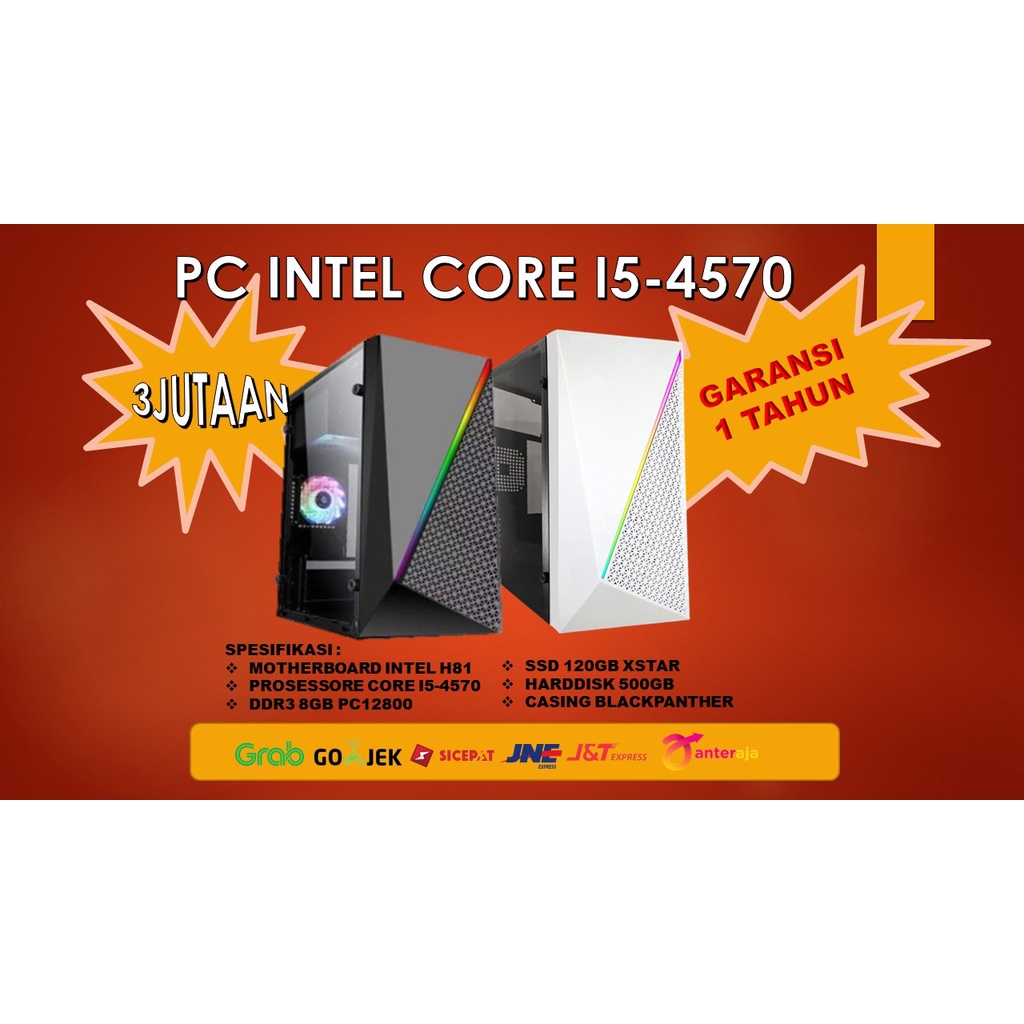KOMPUTER RAKITAN CORE I5-4570 GEN4 PC INTEL CPU OFFICE