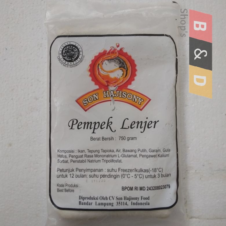 

SONY HAJI. Pempek Lenjer Dan Bulat Khas Lampung Netto 750 Gram.