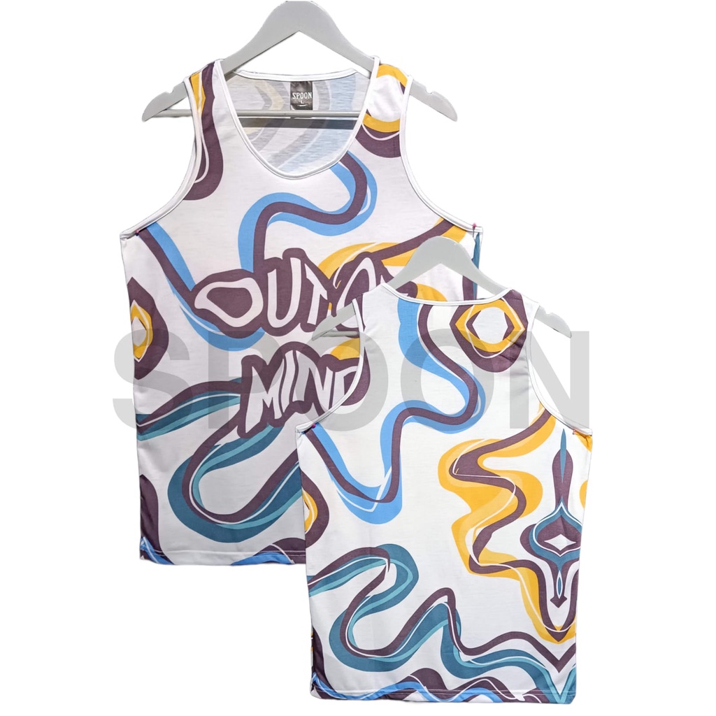 Tanktop/Singlet Pria/Wanita Dewasa|Olahraga/Pantai | Motif - Out Of Mind