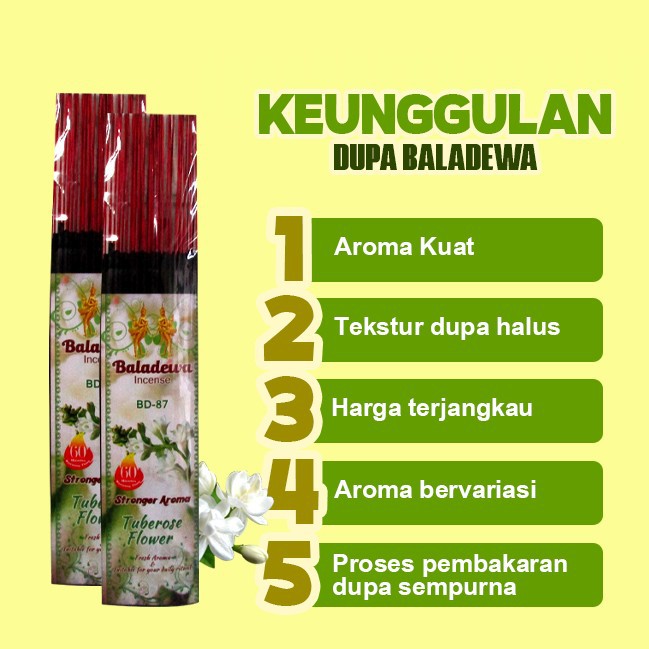 Dupa/ Hio Wangi Harum Baladewa 39 cm 100 gram Tuberose hitam