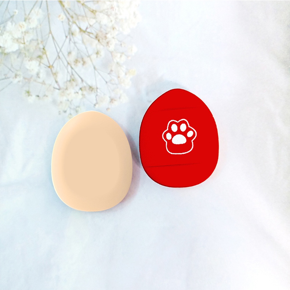 2pcs Spons Puff Mini Bentuk Cakar Kucing Lucu Untuk Bedak / Makeup Basah / Kering