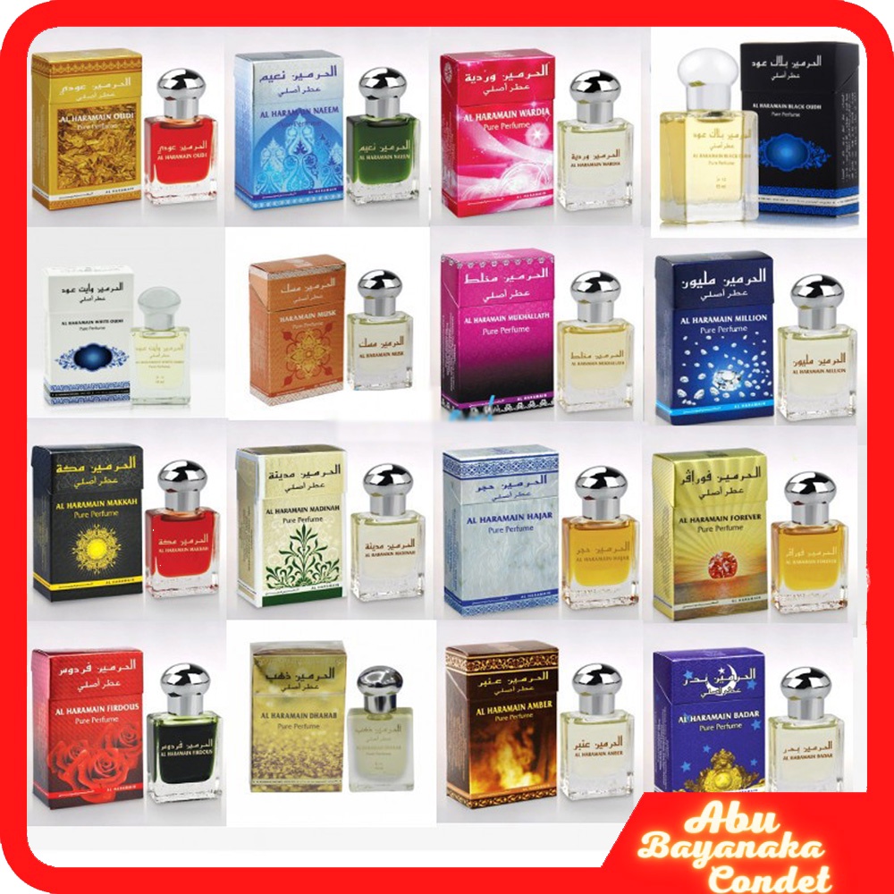 Varian PARFUM AL HARAMAIN 15ml | Original 100% FREE ALKOHOL | Parfum Arab