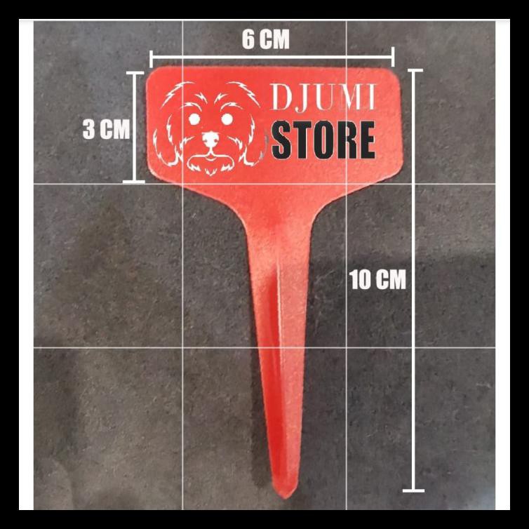 

PLANT TAG - LABEL TANAMAN BESAR ( 10 X 6 CM ) - MERAH