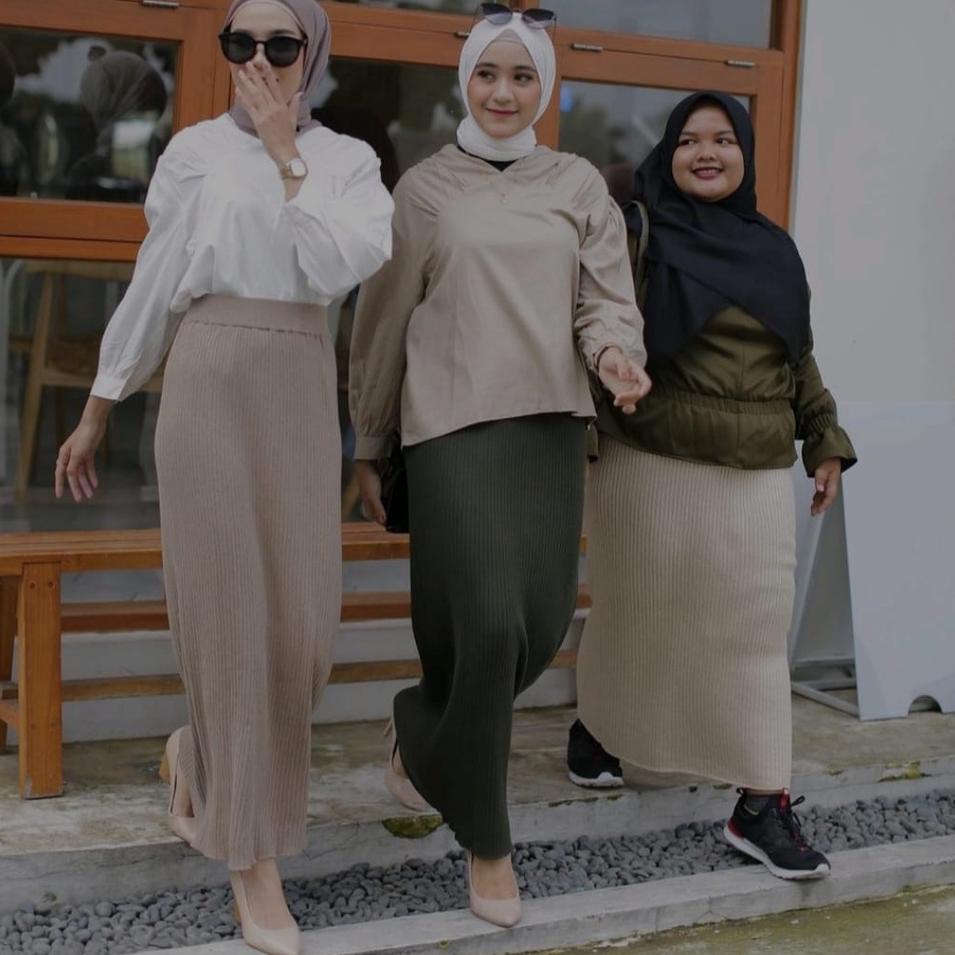 Rok span rajut, rok knit, rok semi rajut premium [SYR.15Jl22ᴿ]