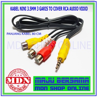 kabel mini 3.5 mm 3 garis to audio video