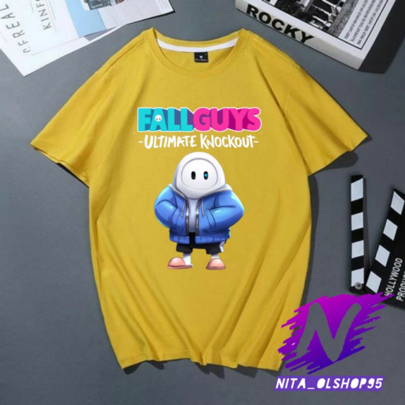 kaos anak fall guys baju karakter fall guys terbaru
