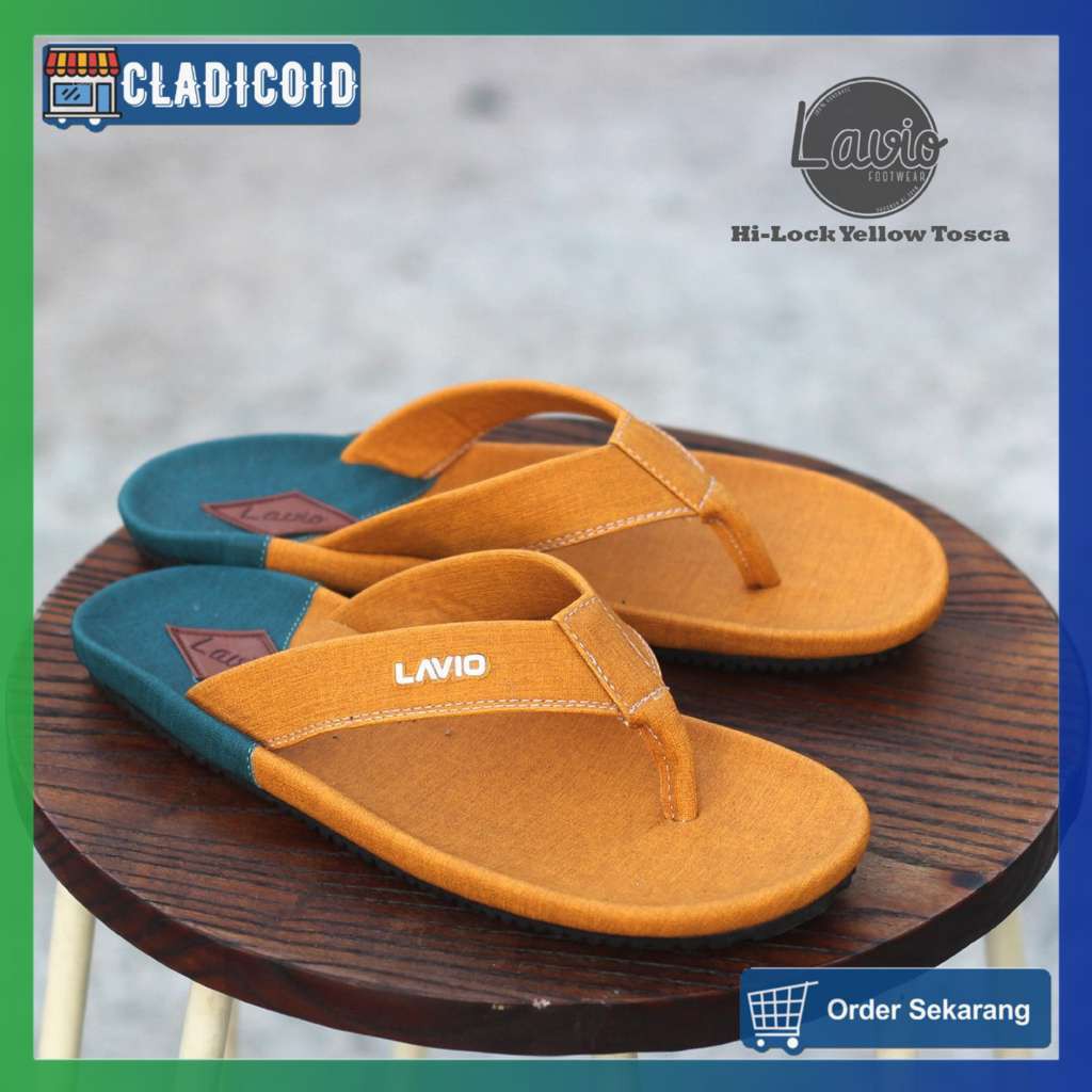 Sandal Jepit Distro Pria Kualitas Premium Model Terbaru dan Keren Lavio Hi-Lock / Hilock Original