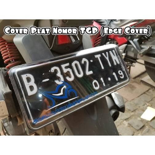 Dudukan / Cover Plat Nomor Motor TGP EDGE COVER New Model Akrilik