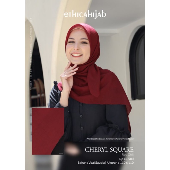 HIJAB SEGIEMPAT LASERCUT ° CHERYL SQUARE  ETHICA HIJAB