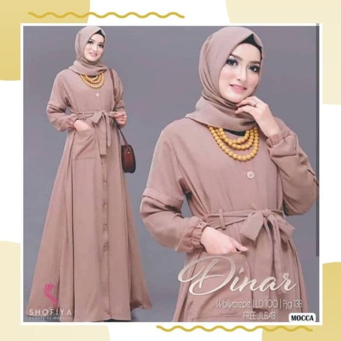 Promo Baju Dress Wanita GG DINAR MAXI Fashion Gamis Busana Muslim terbaru Limited
