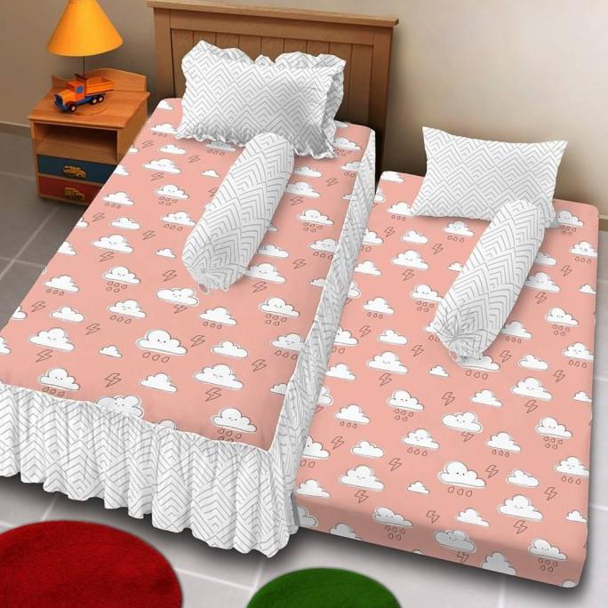 Kintakun sprei rumbai 120x200 peach