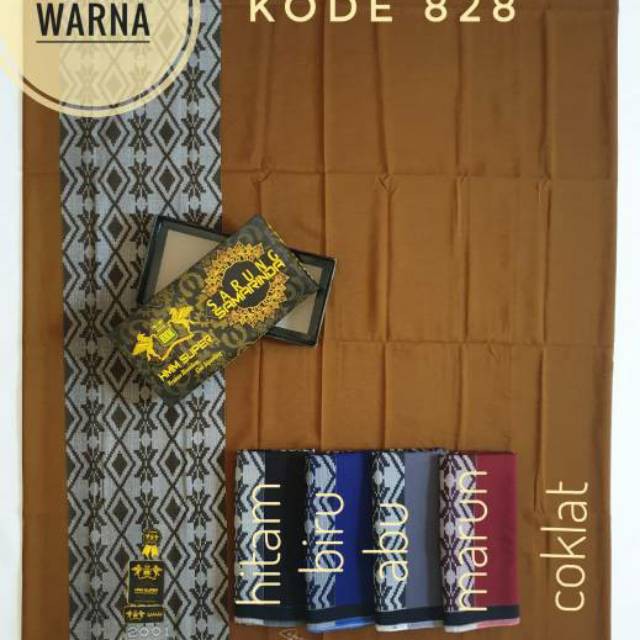 sarung samarinda polos warna asli HMM original +dus