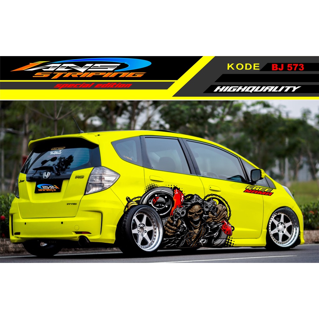 DECAL STIKER MOBIL JAZZ BRIO AVANZA YARIS / STIKER MOBIL / DECAL MOBIL / VARIASI STIKER UNTUK MOBIL