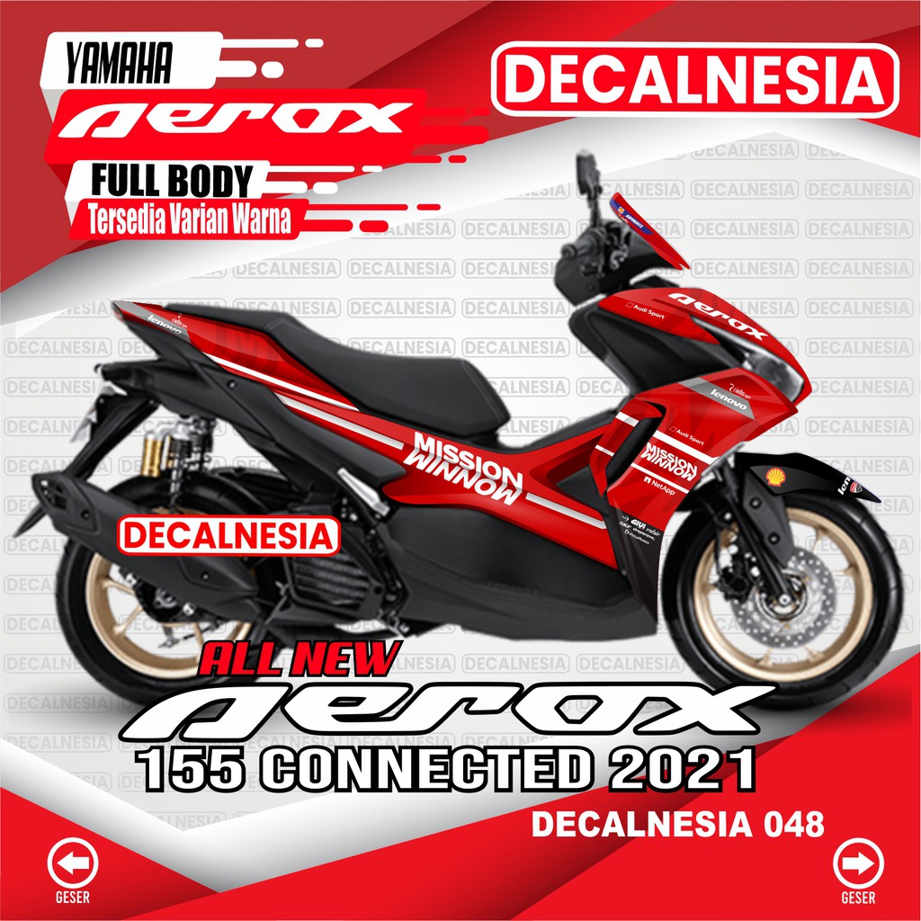 Decal Aerox Connected Full Body Stiker Motor 2021 2022 2023 2024 All New Variasi Aksesoris C48