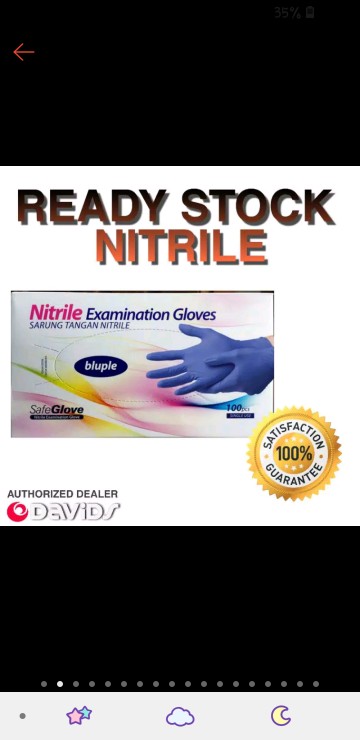 Sarung Tangan Nitrile Medis Handscoon Latex Steril