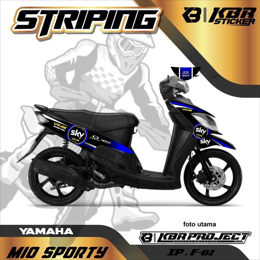 MIO SPORTY (COD) Stiker Motor - Striping mio sporty Sticker Variasi -02