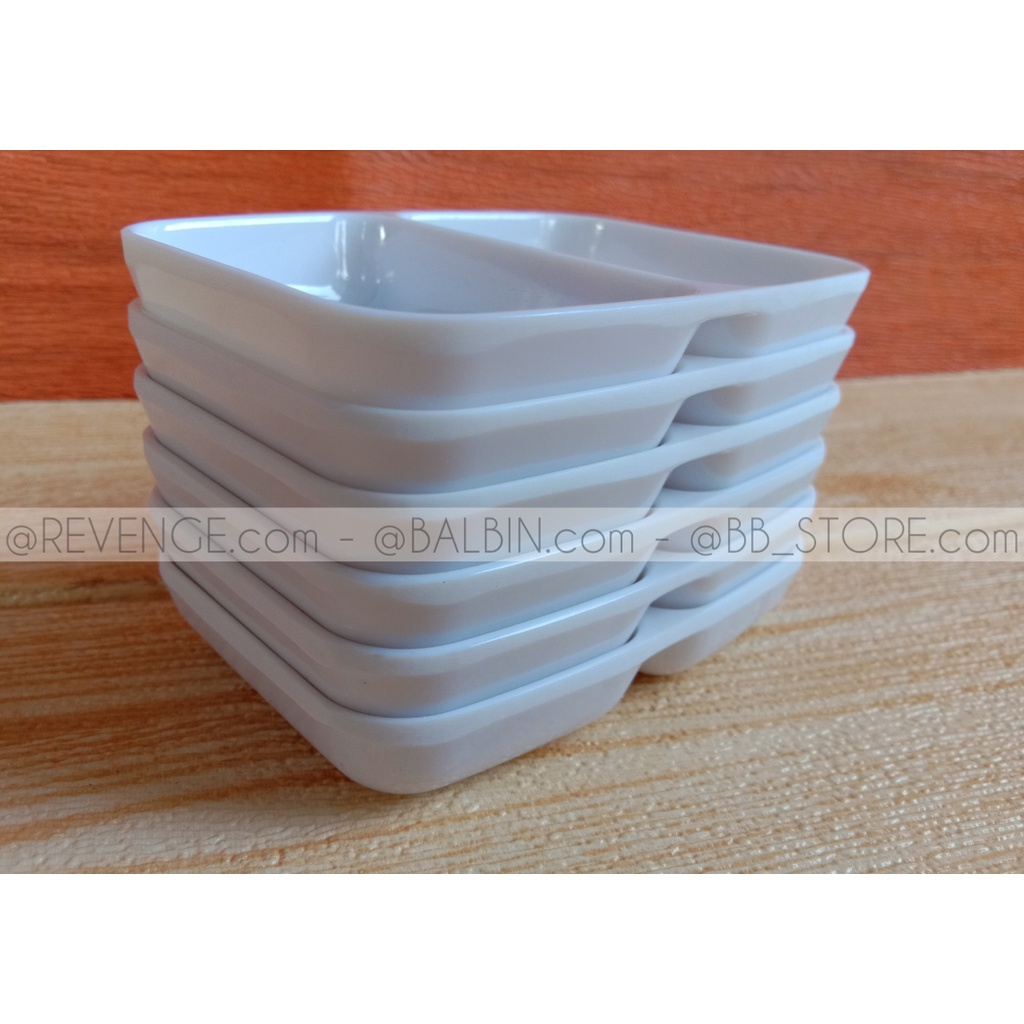 piring sambal sekat melamine isi 3 pcs // piring sambal sekat // piring sambel kecil