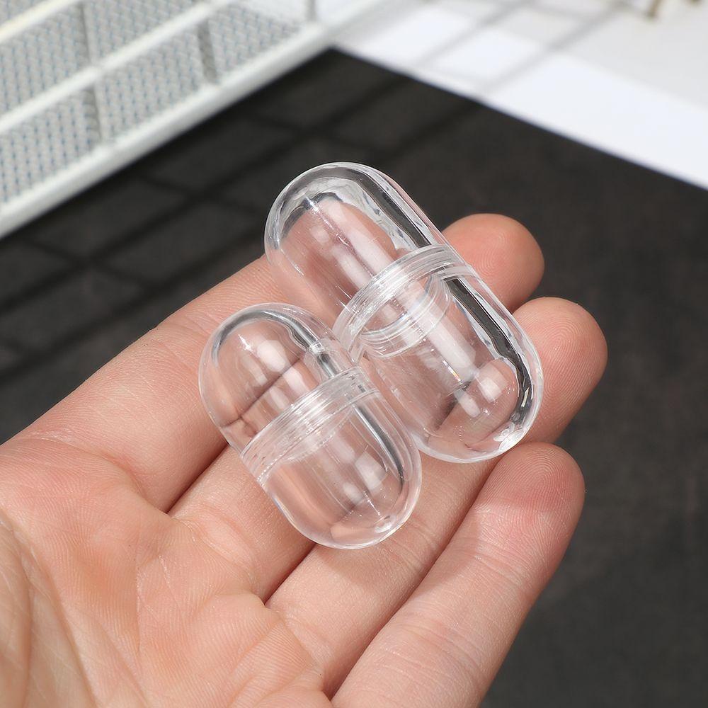 5pcs / set Botol Kapsul Kosong Portabel Tahan Air Untuk Obat