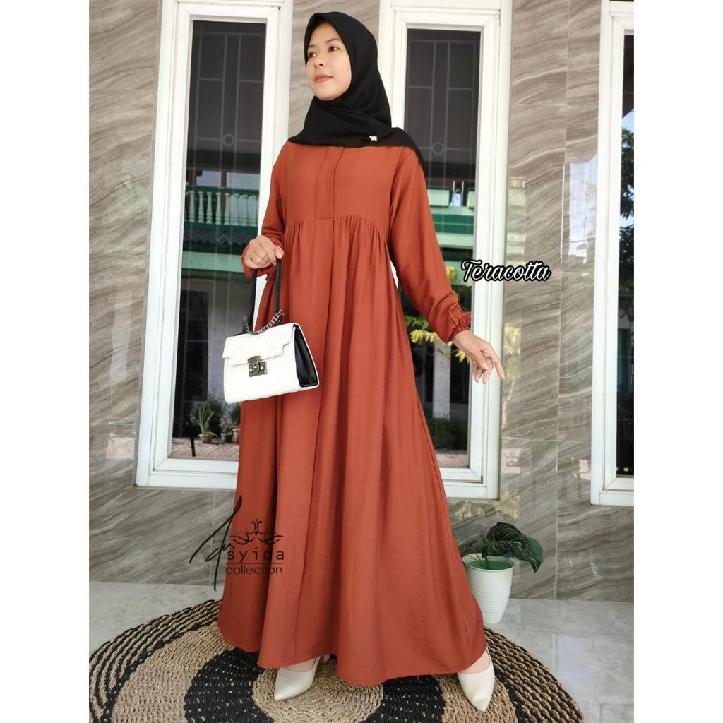 Gamis Dress Basic Pollo Linen Zunaira Terbaru Dan Termurah By Arsyida