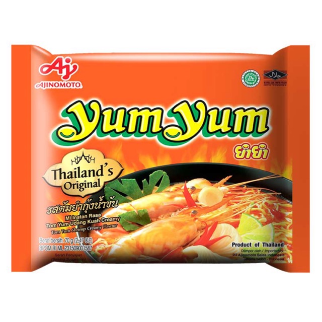 

AJINOMOTO MIE YUM YUM TOMYUM UDANG 70G