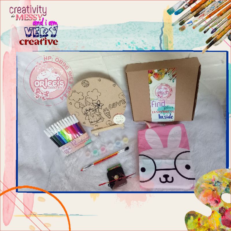 DIY Painting Anak| DIY Jam Anak| Kado unik | Souvenir unik | Souvenir murah | Mainan edukasi kreatif