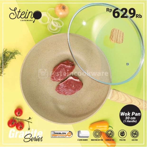 STEIN WOK PAN 30CM 1 HANDLE