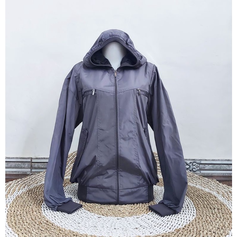 Jaket parasut WATERPROOF JUMBO(5L=XXXL)/ld 120 cm-Grey