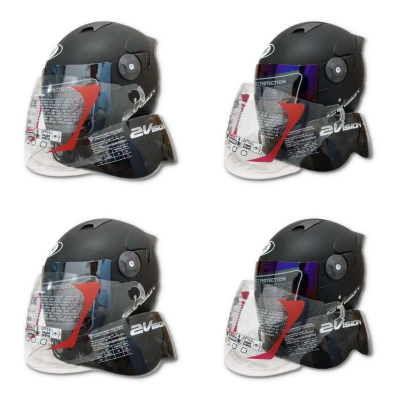Helm kyt 2 vision paket ganteng..free kaca original nya