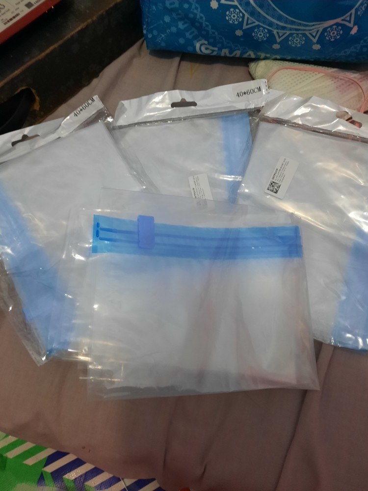 Plastik Vacuum Kompres Untuk Pakaian Handuk Celana 1 Pcs 40 X 60 Cm