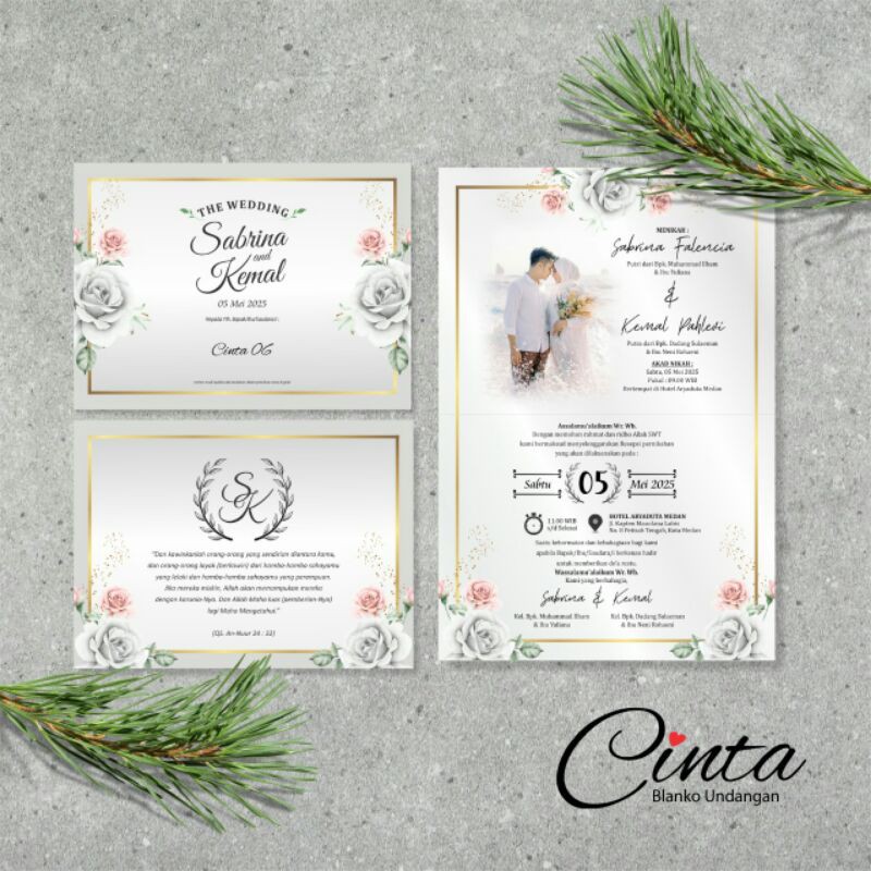 CETAK UNDANGAN PERNIKAHAN MURAH CINTA 06