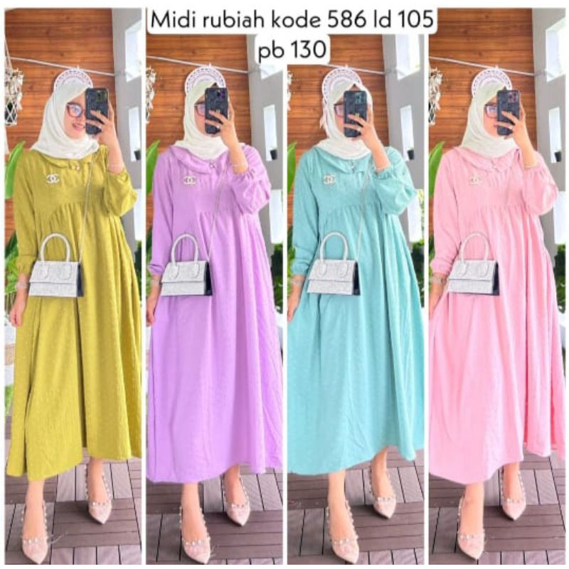 MIDI DRESS RUBIAH TERLARIS TERMURAH