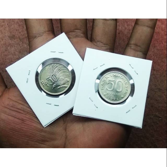 Coin kuno 50 rupiah burung cendrawasih thn 1971