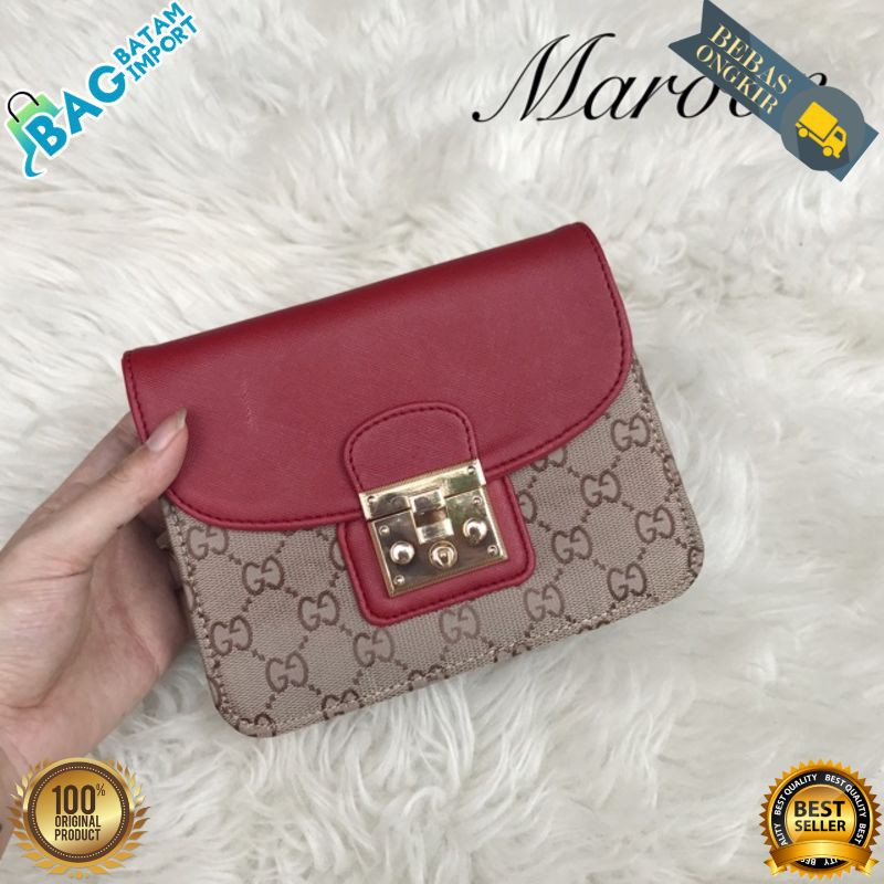 TAS selempang wanita MINI GUCCI PADLOCK cantik import premium batam bahan tebal kuat sudah di uji