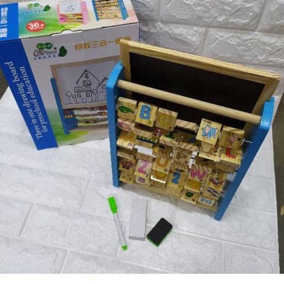 

DISKON 70 RIBU Papan tulis Anak Magnetic Learning Easel 3 in 1 Mainan Edukasi Papan Tulis Magnet ,.