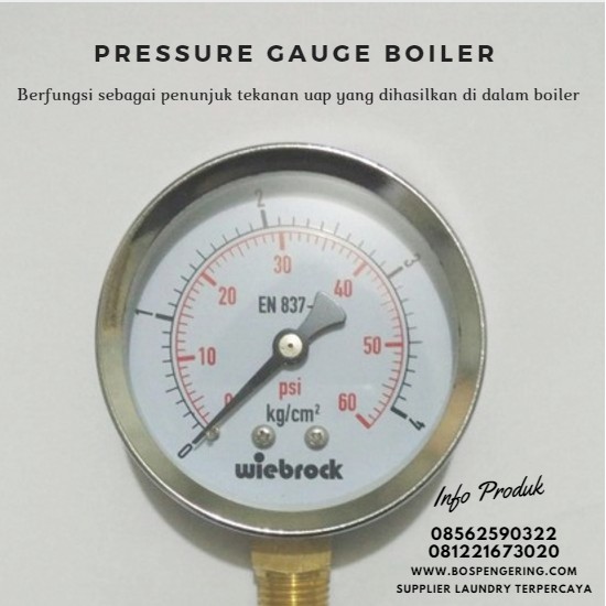 Bar Meter Boiler Setrika Uap / Dry Pressure Gauge / Barmeter Setrika Uap