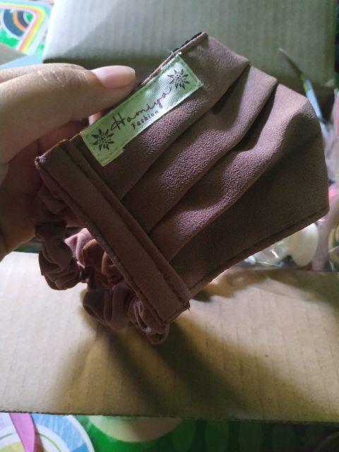 Masker Hijab, Dua Lapis, Dan Tali Kerut