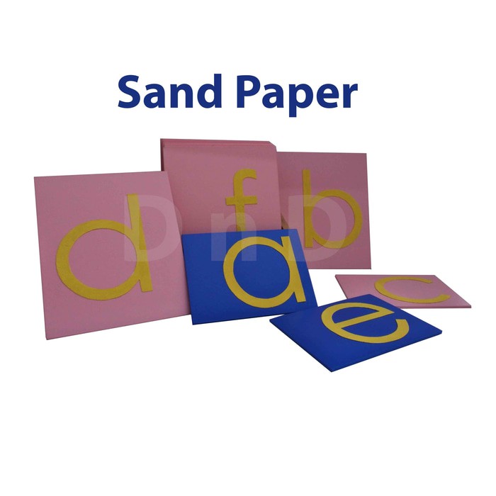 Hot Promo Mainan Edukasi Anak - Montessori Sandpaper Kayu Huruf Kecil Abjad