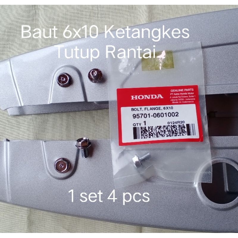 Baut Tutup Rantai 6x10 4pcs Ori AHM Astrea Prima Grand Legenda