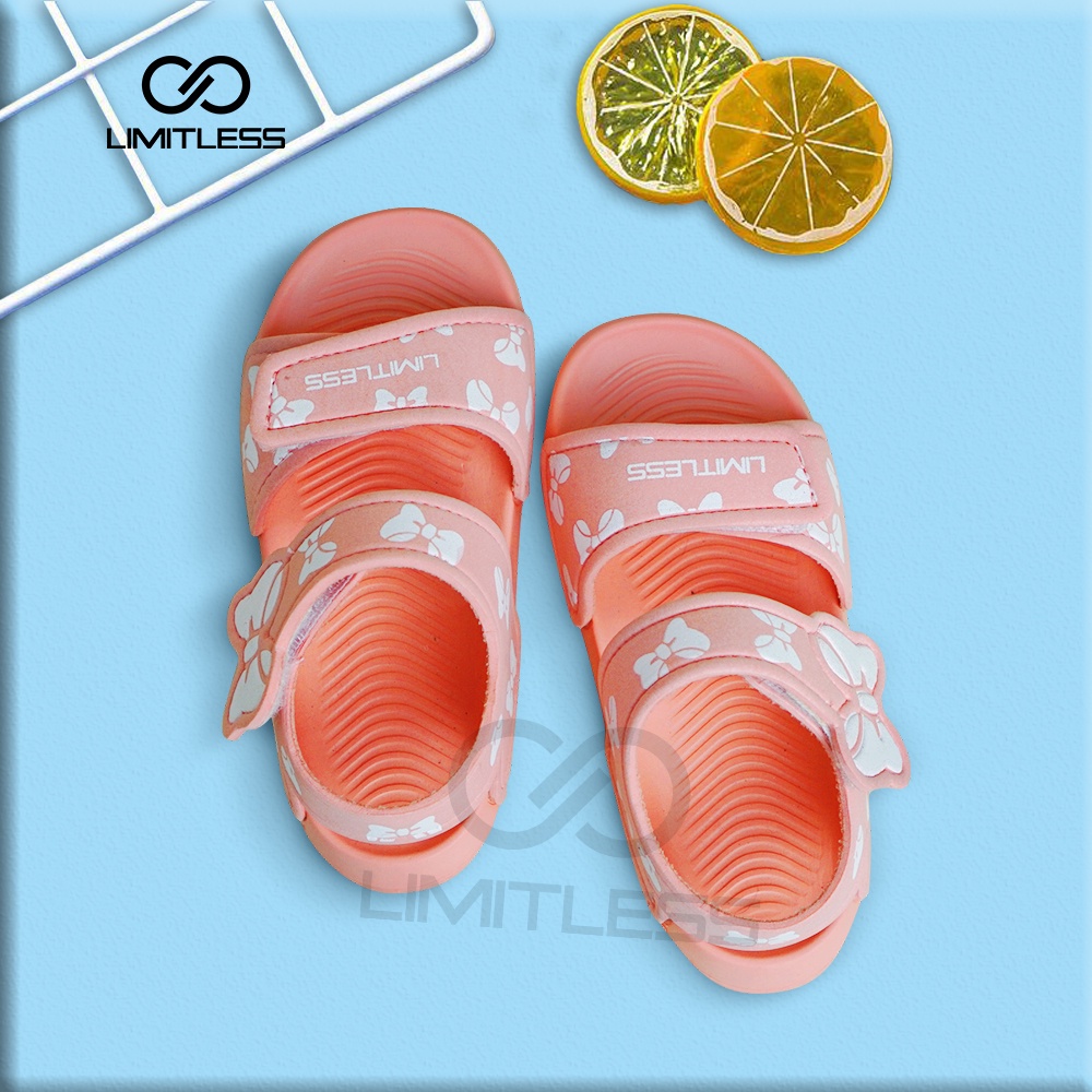 Sepatu Sendal Anak  Kupu Kupu Pink Sandal Selop Anak Cewek Kekinian Sandal Gunung Anak Perempuan Tali Belakang