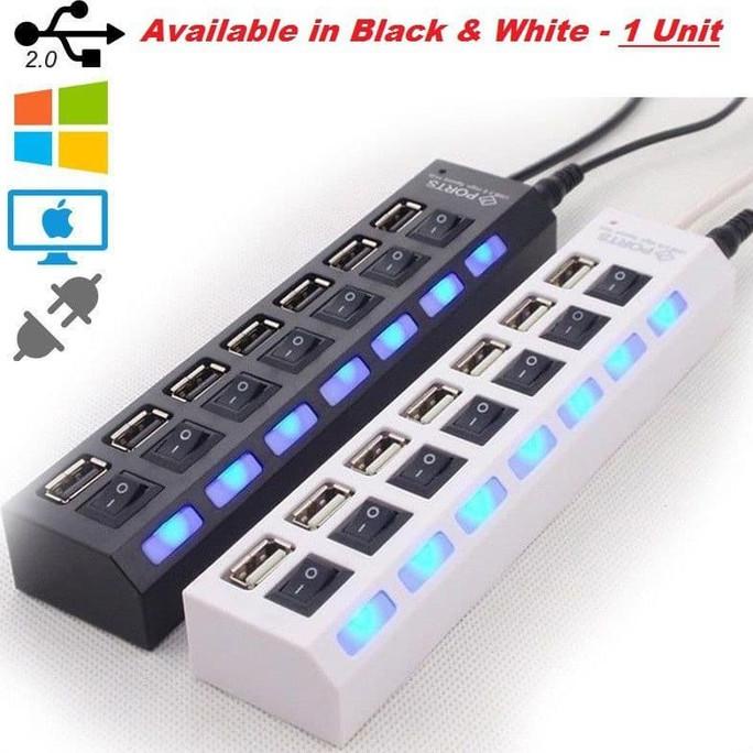 Usb Hub 7 Port - Hiqh Speed / Usb Hub On Off 7 Port Usb 2.0 For Komputer Usb Cabang