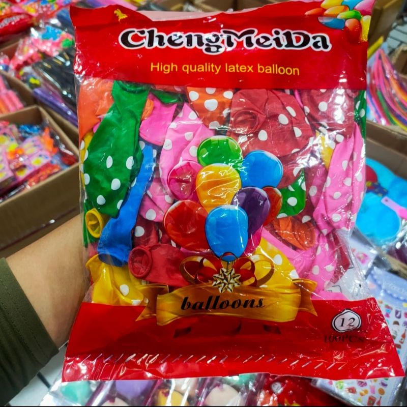 Balon Mainan Isi 100pcs Balon Latek ULTAH Bermotif