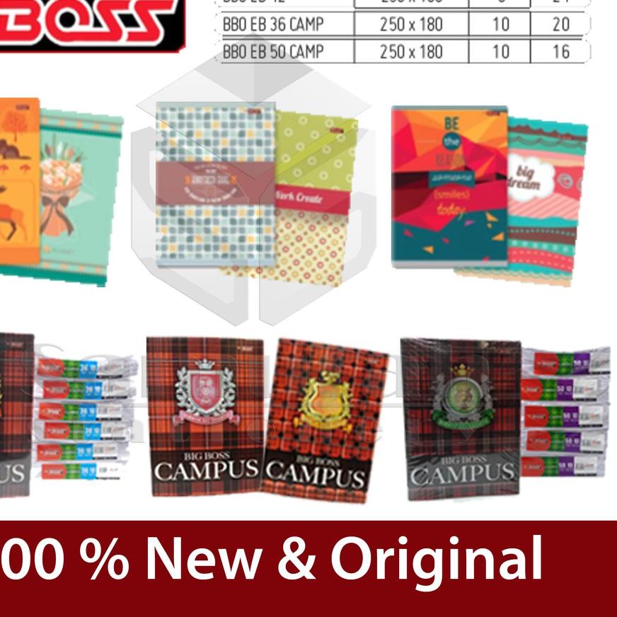 

BAYAR DITEMPAT✔️Buku Tulis Sidu Big Boss Campus Isi 36 Lembar / Bigboss Campuss 36 Lbr / Buku Ukuran Boxy B5 36|KD4